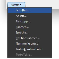 Formatierungseinstellungen im Formatvorlageneditor.